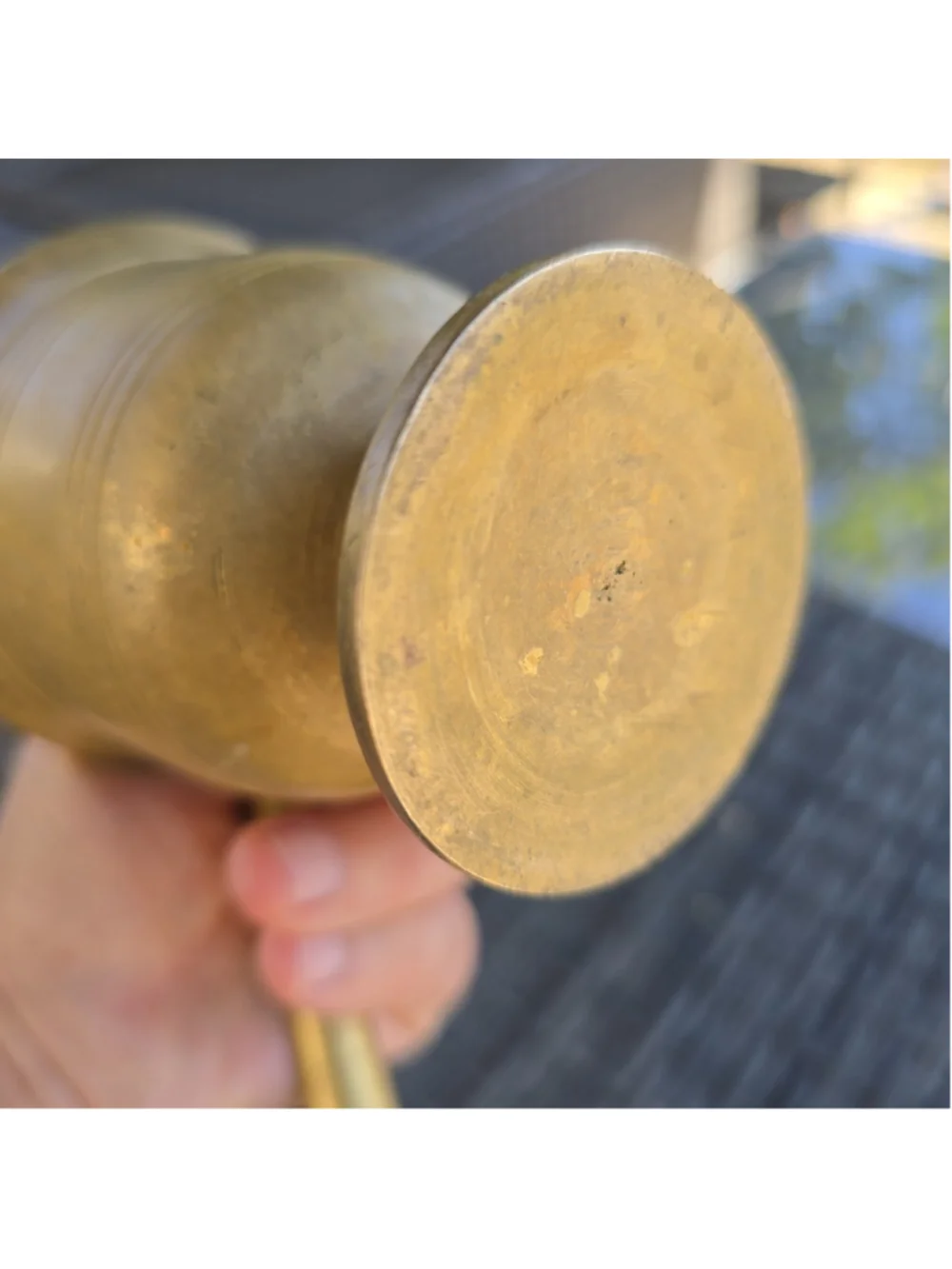 Antique Heavy Brass Mortar & Pestle 3.5” 6.5